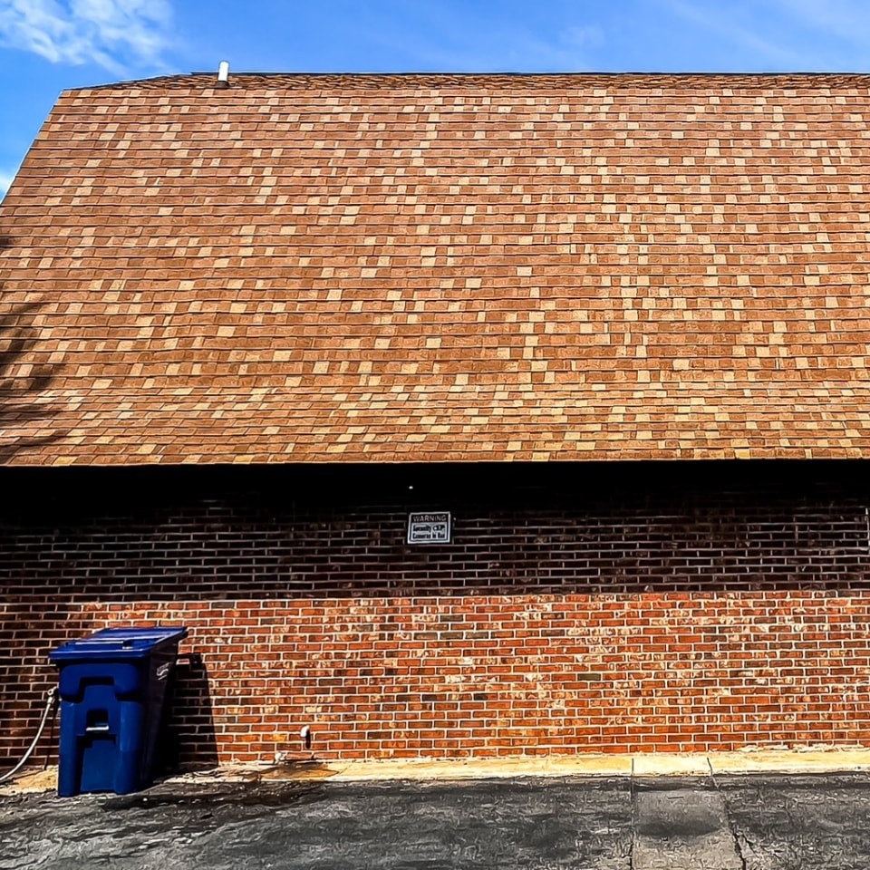After Red roof cleaning